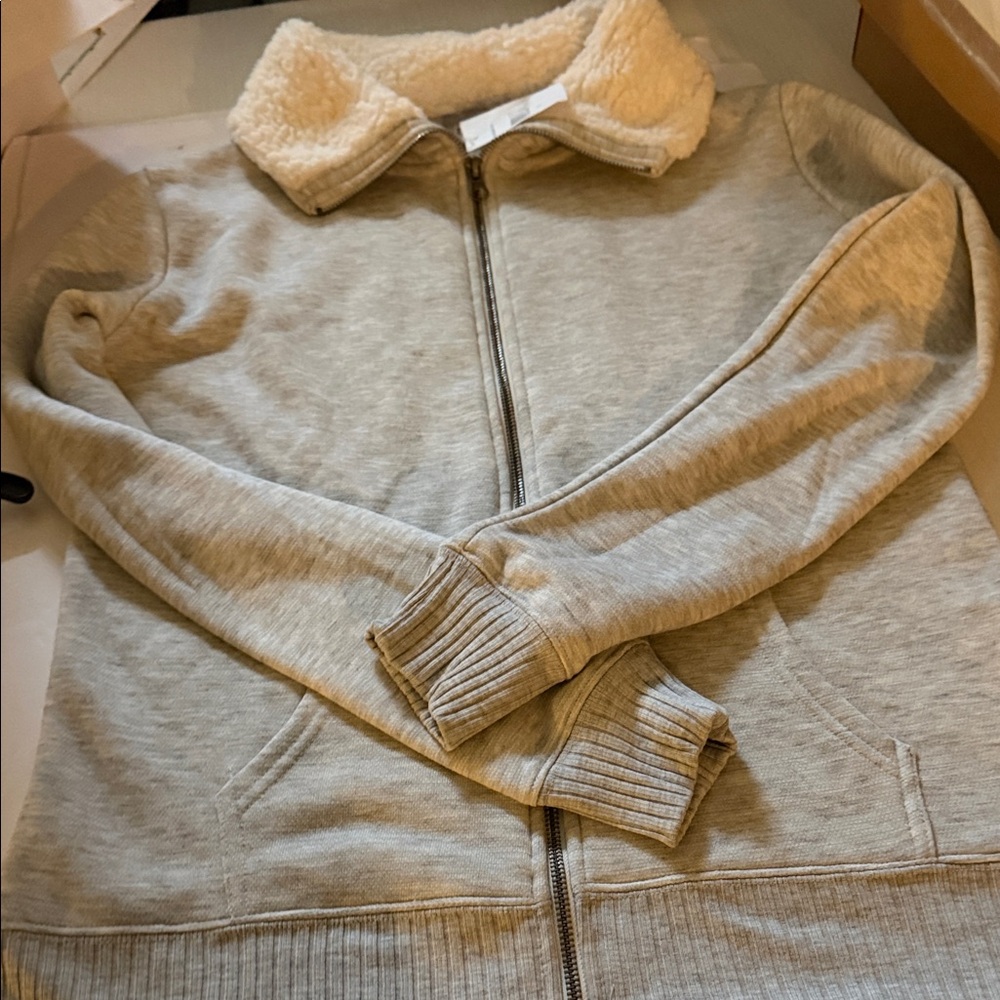 Top of the World Cream Jacket with Sherpa Collar